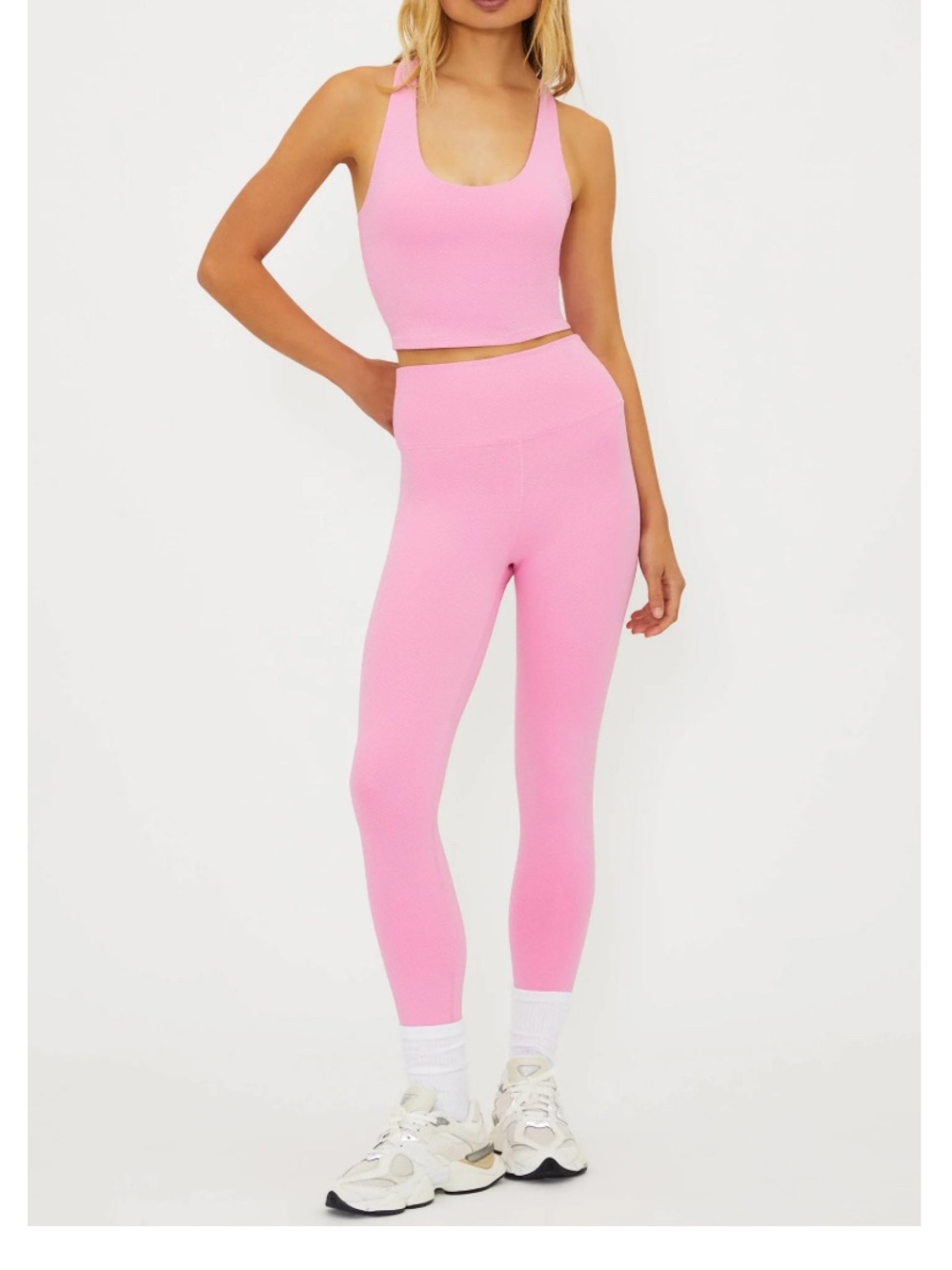 Beach Riot Piper Berry Love Waffle High-Waist Seamless Leggings